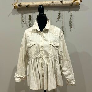 Free People Cotton Light Jacket – Size Small, fits Medium